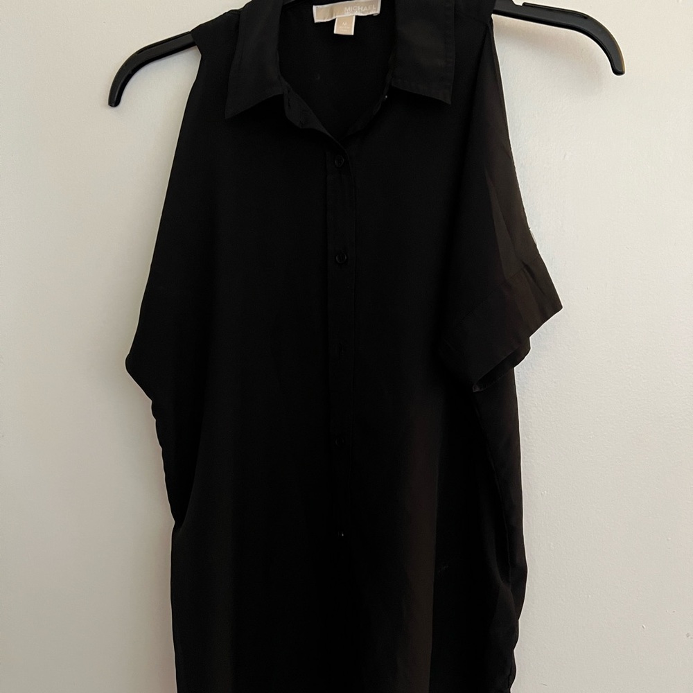 Michael Kors Black Casual Button Down Shirt
